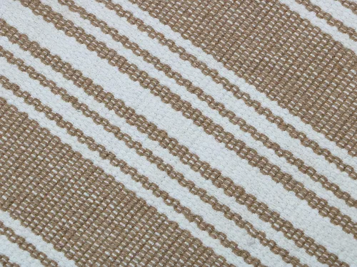 Vista 5 de Alfombrilla de Yoga Tejida a Mano 100% Algodón - Gruesa Hecha en Telar en India - para Ejercicio en Piso de Gimnasio - Corredor para Dormitorio