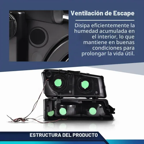 Vista 9 de PIT66 Conjunto de faros delanteros LED DRL compatible con Chevy Silverado 1500 2500 3500 HD 2003-2006, modelo compatible con Avalanche 1500 2500