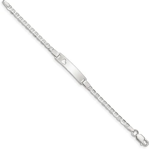 Vista 2 de ICE CARATS Pulsera de plata de ley 925 con corazón para bebé, joyería fina para mujer, regalos para ella, Plata de ley