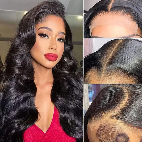 Vista 26 de Aaliweya Pelucas de cabello humano ondulado con cierre de encaje suizo real HD de 5 x 5 para mujer, densidad 15A, 200%, sin pegamento, con cordón