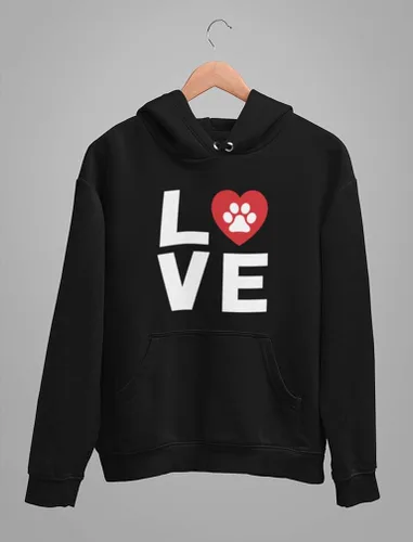 Vista 4 de Tstars Sudaderas con estampado de huellas de perro para mujer, con capucha para amantes de los animales