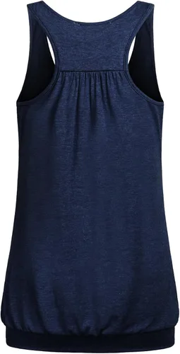 Vista 2 de Miusey - Camiseta sin mangas, para mujer, cuello redondo, ajuste holgado, espalda cruzada, de entrenamiento
