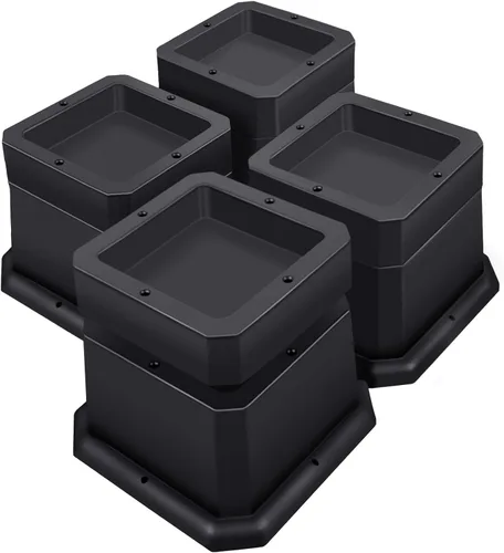 Vista 13 de ANNKUT Elevadores de muebles de 1 pulgada, elevadores de cama resistentes, elevadores de escritorio para elevación de sillas y patas de mesa, 4
