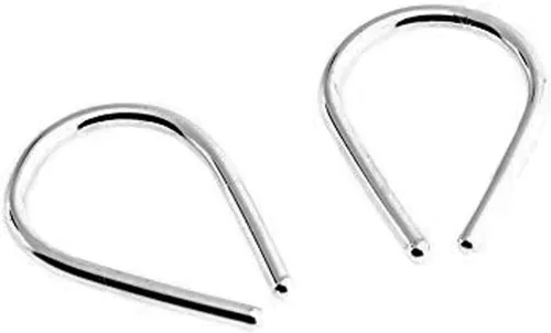 Vista 22 de 13mm de plata de ley 20 GA Aretes de aro invertidos colgantes de lágrima hipoalergénicos ligeros con hilo para mujer