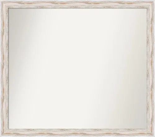 Vista 563 de Amanti Art Espejo personalizado, espejo de baño estrecho Alexandria White Wash, espejo de pared o espejo de tocador de baño sobre el fregadero