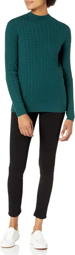 Vista 4 de Tienda Essentials Suéter ligero de manga larga con cuello alto falso para mujer