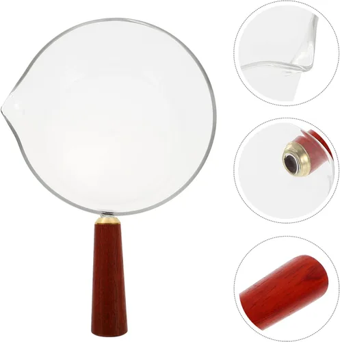 Vista 9 de BESTonZON Cacerola de leche de vidrio calentador de mantequilla olla de fusión de dulces olla de cocción con mango de madera transparente