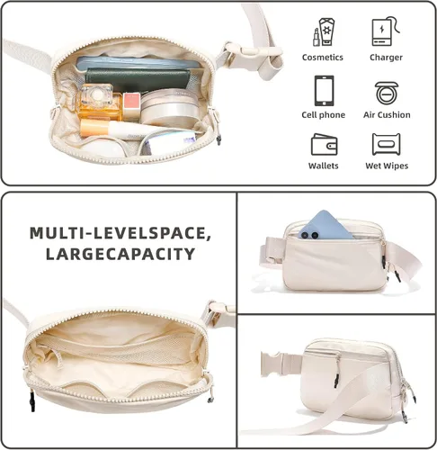 Vista 4 de Bolso de cinturón con cremallera bidireccional unisex