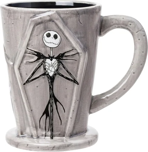 Vista 14 de Silver Buffalo Disney Nightmare Before Christmas Jack and Sally Misfit Love - Taza de cerámica con borde ancho, 16 onzas