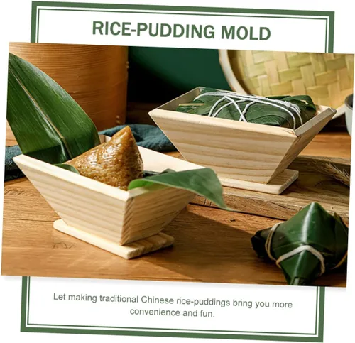 Vista 7 de EXCEART Molde de madera Zongzi Moldes de alimentos Herramientas de chocolate Herramientas de madera Bola de masa de arroz Cocina Comida Musubi Maker