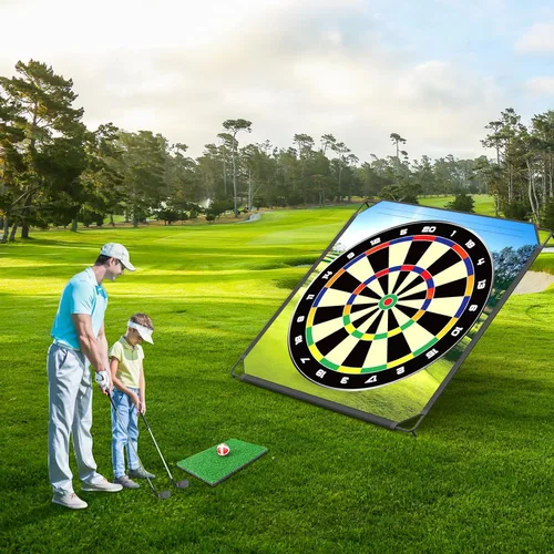 Vista 2 de BaiYuan Juego de astillado de golf portátil para papás y golfistas jóvenes, diversión en interiores, exteriores y césped con 24 bolas adhesivas