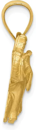 Vista 2 de 14K oro diamante elefante colgante encanto joyería