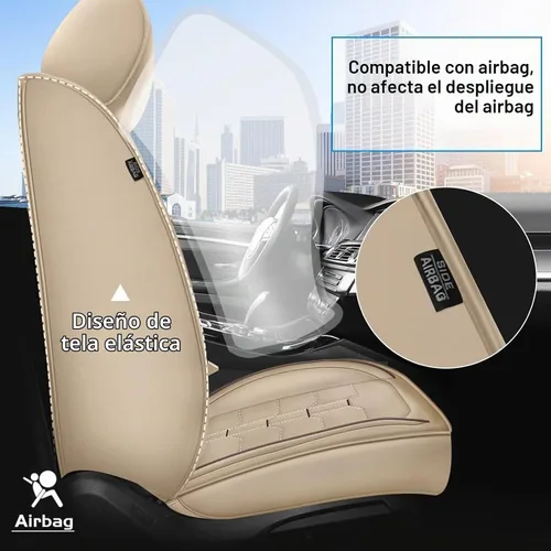 Vista 5 de IKABEVEM Fundas de Asiento Compatibles con Lexus ES 350/300h 2007-2026 2PCS Fundas de Asiento Delantero de Automóvil de Cuero Sintético Cojín