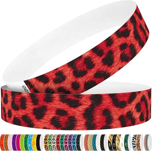 Vista 23 de Tyvek - Pulseras para eventos, diseño creativo de color, pulseras de papel de 3/4 pulgadas, paquete de 250 unidades para fiestas, agrupaciones, Negro