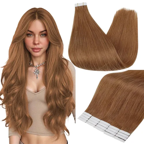Vista 16 de Full Shine - Extensiones de cabello humano con cinta adhesiva, 10 pulgadas, sin costuras, color 1 negro azabache de 1.06 oz, cinta invisible
