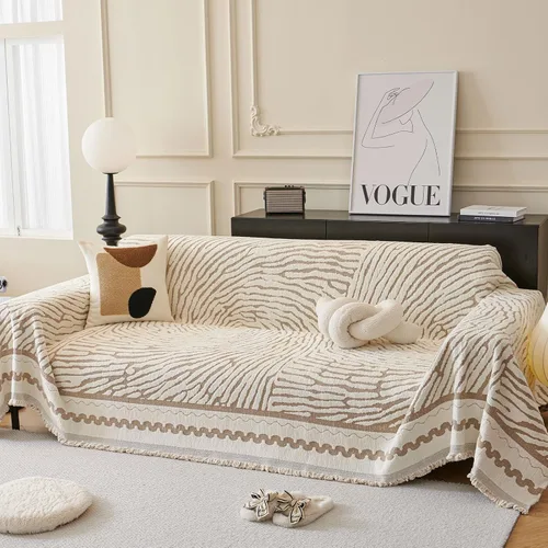 Vista 69 de ROOMLIFE Funda de sofá con estampado de leopardo para sofá de 3 plazas, lavable, protector de muebles para perros, funda de sofá suave