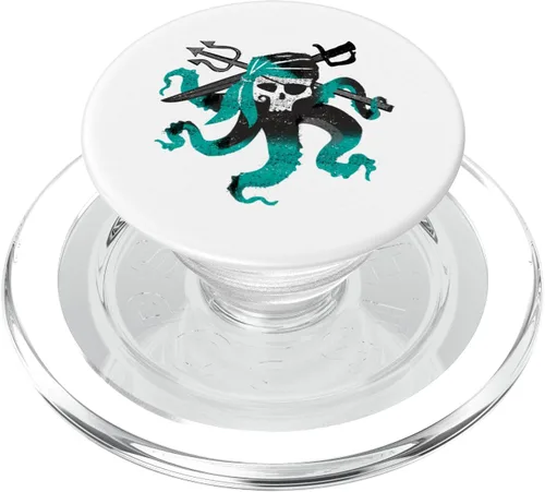Vista 7 de Disney Descendants 2 Uma Pirate Octopus - PopSockets agarre y soporte para teléfonos y tabletas, Negro