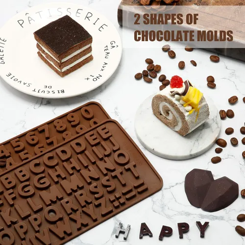 Vista 10 de Molde de silicona en forma de corazón de diamante, molde de chocolate de 8.7 pulgadas, moldes de silicona de diamante para el día de San Valentín