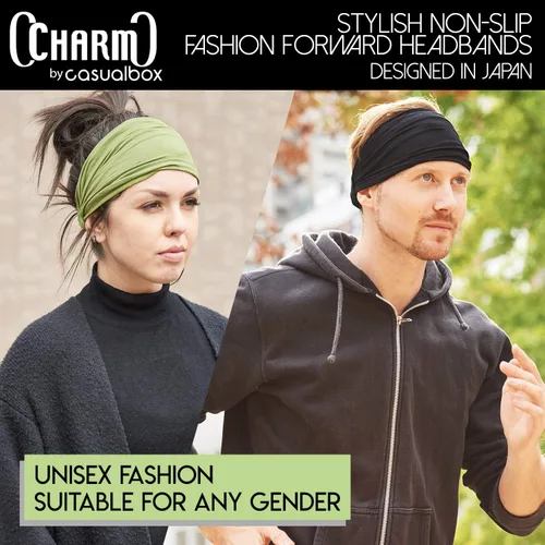 Vista 3 de CHARM Casualbox - Diadema estilo japonés, banda para el cabello para hombre