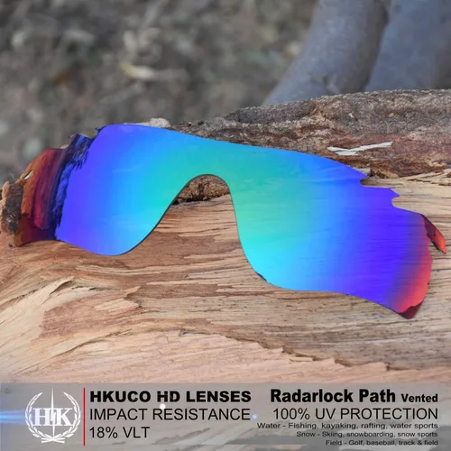 Vista 3 de Lentes de repuesto para gafas de sol Oakley Radarlock Path ventiladas, 2 pares polarizados Negro/Verde