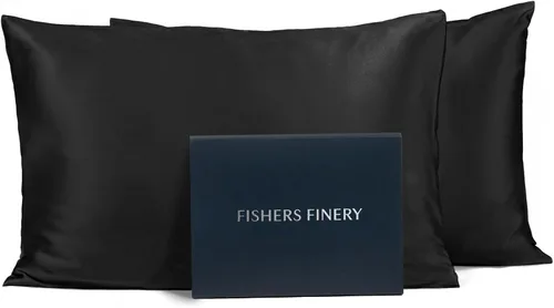 Vista 9 de Fishers Finery Funda de almohada de seda de morera 100% pura de 25mm (Rojo King)