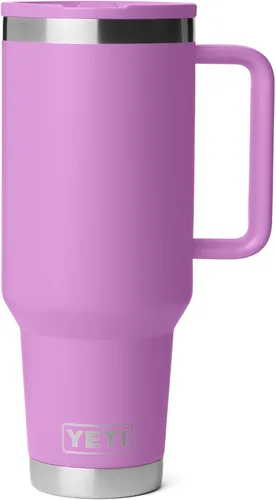 Vista 14 de YETI Rambler - Taza de viaje de 40 onzas con tapa abatible y pajilla, acero inoxidable, aislada al vacío, a prueba de fugas, apta para portavasos