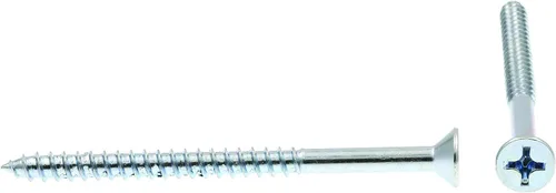 Vista 2 de Prime-Line 9036686 Tornillos para madera, cabeza plana, Phillips Drive, #14 X 3-1/2 pulgadas, cincado (paquete de 25)