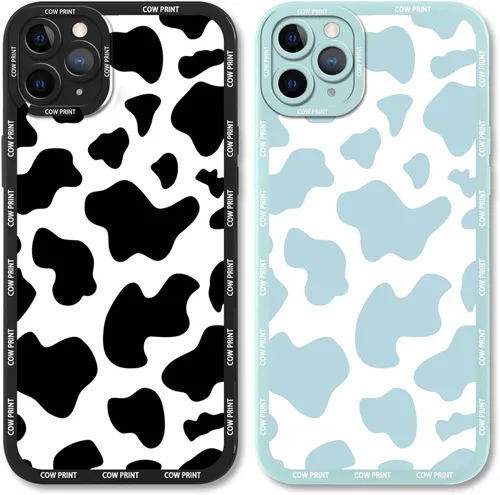 Vista 13 de Paquete de 2 bonitas fundas de teléfono para Apple iPhone 7/8 de 4.7 pulgadas, funda de silicona delgada y suave con estampado de vaca para mujer, a