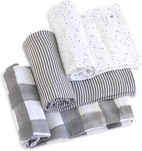 Vista 12 de Burt's Bees Baby - Mantas de muselina de algodón para bebé, paquete de 3, multiusos, ligeras y transpirables, 100% algodón orgánico