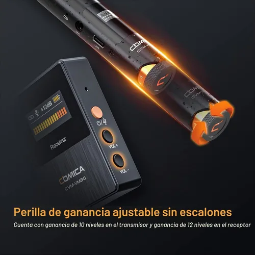 Vista 5 de COMICA VM30 Micrófono inalámbrico de escopeta con salida USB-C y 0.1 in