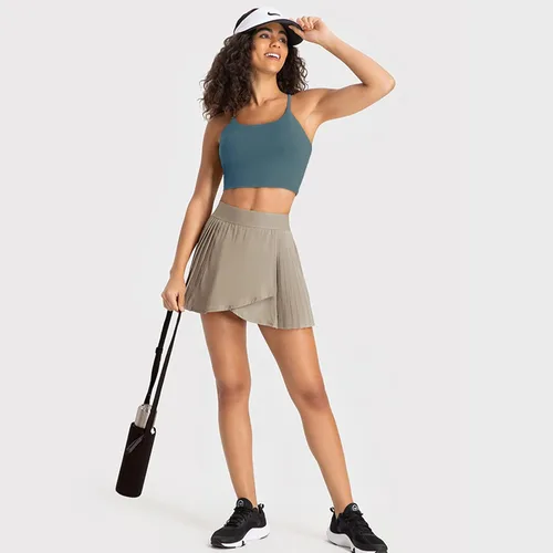 Vista 5 de FGZ Camiseta sin mangas con brasier integrado para mujer, con relleno, fitness, yoga y entrenamiento