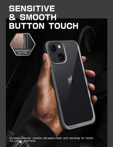 Vista 7 de SUPCASE Unicorn Beetle Style Series - Funda para iPhone 13 (versión 2021) de 6.1 pulgadas, funda protectora híbrida transparente prémium (negro)
