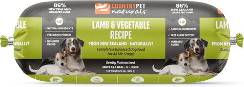 Vista 12 de Receta de carne de res y cordero: rollos de comida congelada prémium para perros de Nueva Zelanda, criados en pastos, de corral, pasteurizados