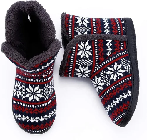 Vista 5 de mujeres felpa polar botín zapatillas invierno espuma memoria interior zapatillas mujeres al aire libre botas zapatos