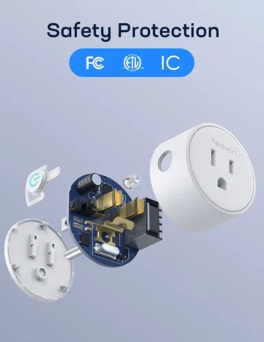 Vista 6 de Enchufe inteligente, compatible con Smart Life, Siri, SmartThings, Alexa Google Assistant para control de voz, control remoto, temporizador, mini