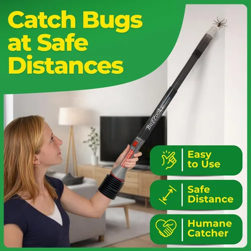 Vista 6 de Trimax - BugZooka - Aspiradora de insectos para adultos - Sin baterías ni productos químicos tóxicos, aspiradora segura de insectos con boquilla