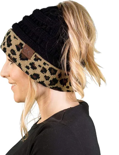 Vista 150 de Funky Junque - Gorro para mujer con ranura para cola de caballo