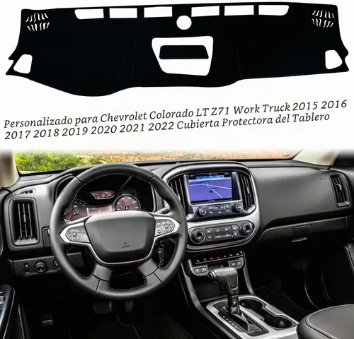 Vista 3 de Funda para salpicadero, almohadilla de protección interior compatible con Chevrolet Colorado Truck 2015-2022, protector de rayos UV deslumbrantes