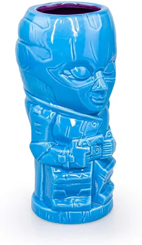 Vista 2 de Mass Effect Geeki Tikis Peebee - Taza de cerámica hecha a mano, capacidad para 14 onzas