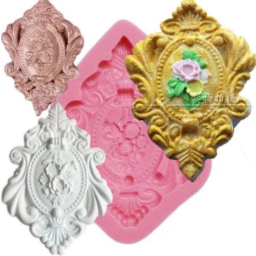 Vista 12 de Molde de silicona con forma de corazón de flor de lys para pasta de goma de póquer para pasta de azúcar, boda, fiesta, magdalenas, decoración