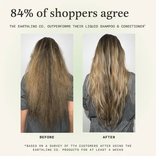 Vista 6 de The Earthling Co. Barra de champú - Promueve el crecimiento del cabello, fortalece y da volumen a todo tipo de cabello, fórmula sin parabenos ni