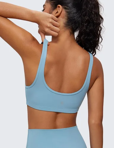 Vista 53 de CRZ YOGA Butterluxe - Mini brasier para mujer, cuello redondo, de bajo impacto, inalámbrico, deportivo, yoga, acolchado, para entrenamiento