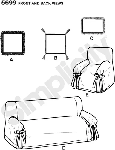 Vista 2 de Simplicity 5699 - Patrón de costura para decoración del hogar, talla única