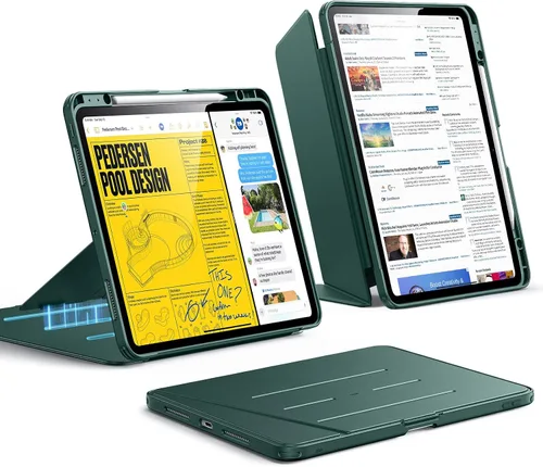 Vista 23 de ESR - Funda para iPad Air de 11 pulgadas M3/M2 (2025/2024), iPad Air de 5ª/4ª generación (2022/2020), funda con soporte vertical, múltiples ángulos