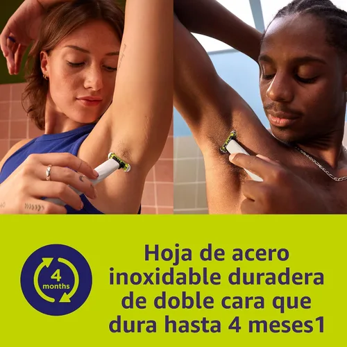 Vista 7 de Philips Norelco OneBlade Intimate, diseñada para el aseo púbico, recorte y afeitado con protección extra para la piel, Modelo QP1924/70