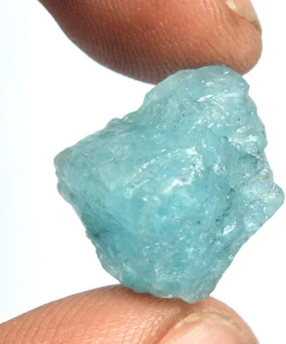 Vista 2 de Gema suelta de aguamarina de cristal espiritual 1400 natural extraída por tierra y aguamarina en bruto para joyería Piedra preciosa Brasil