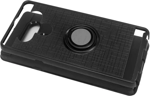 Vista 2 de Para LG Stylo 6 LM-Q730 (2020) - Funda híbrida con soporte de anillo - RS2 Negro