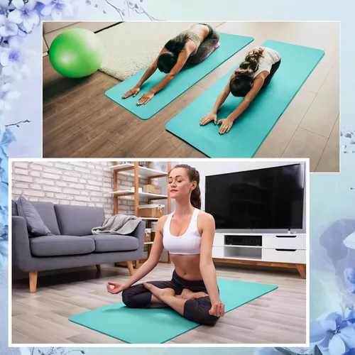 Vista 4 de Timgle Paquete de 6 alfombrillas de yoga antideslizantes a granel para ejercicio, esterilla de yoga gruesa, antideslizante, resistente a desgarros
