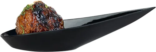 Vista 10 de Restaurantware - Cucharas de lágrima de 4 x 2 pulgadas, 20 cucharas de aperitivo - Cuenca desechable, con sangría, cucharas de degustación de Negro