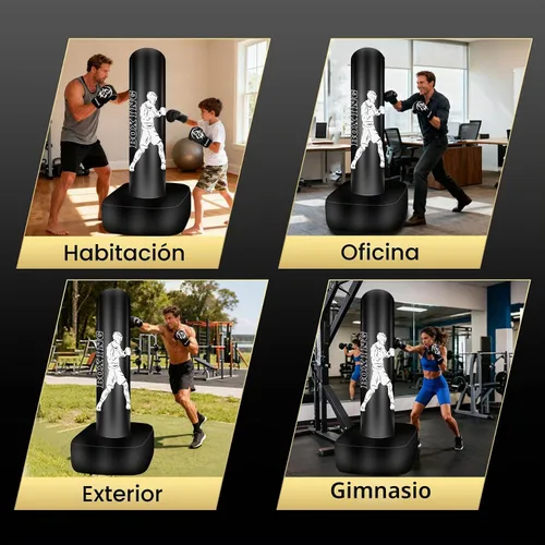 Vista 8 de Freestanding Punching Bag for Adults, 70" Heavy Bag Inflatable Boxing Bag, Boxing Equipment Bag with Stand, Kickboxing Bag for Training Gym MMA Muay